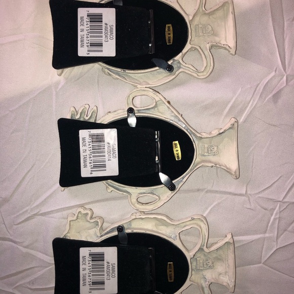 Triple Small Metal Pewter Vase Frames 1997 - Picture 4 of 7